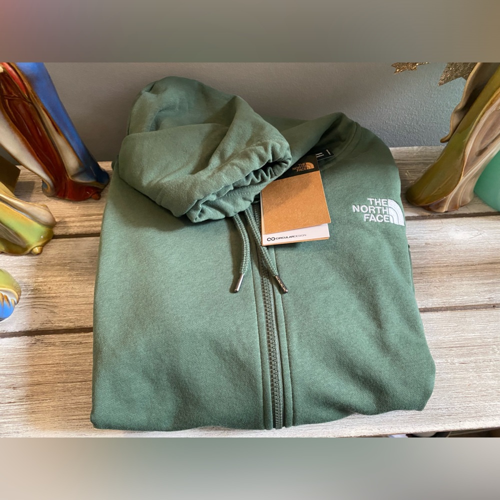 The North Face Men's Evolution Full-Zip Logo Hoodie ✨ Duck Green Size Large - Picture 12 of 16